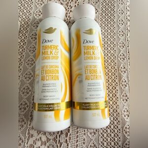 Dove Turmeric Milk & Lemon Drop Body Wash - White and Yellow